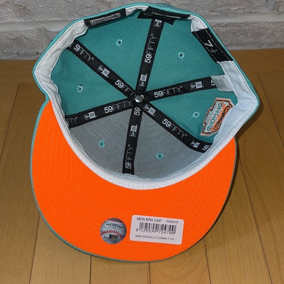 New Era 59Fifty Arizona Diamondbacks Fitted Hat Size 7 1/4  Orange UV Side Patch - Picture 4 of 5